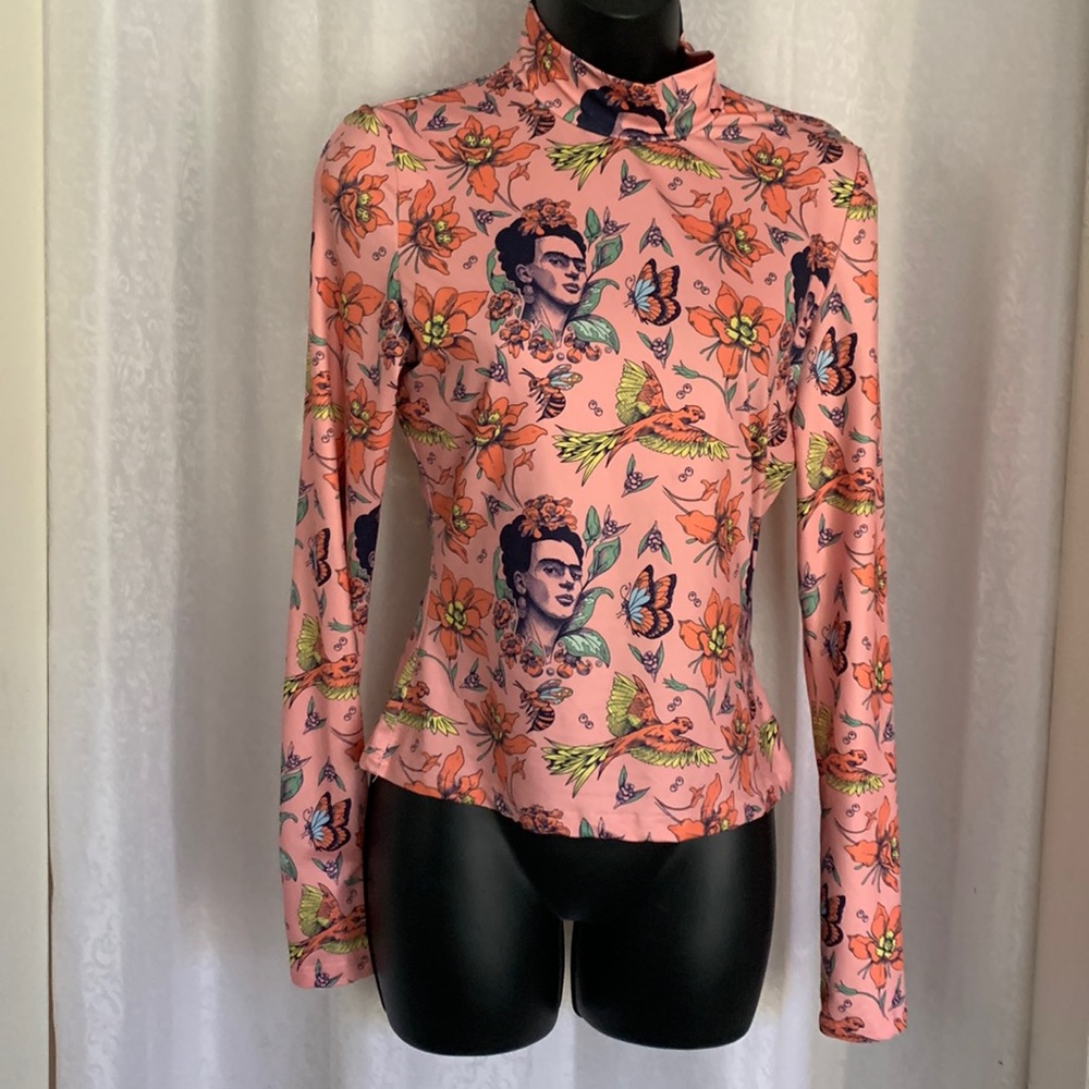 SHEIN FRIEDA KAHLO STRETCH TOP Sz:M